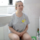A pretty, plump blonde girl pisses, and takes a shit with several, hard audible plops. She returns to the toilet in 2 more scenes with softer, gassier shits. The last scene appears cut short. Battery trouble, perhaps? 720P HD. About 11 minutes.